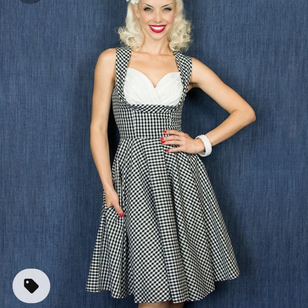 Black Gingham Honey Sun Dress
